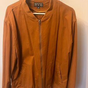 RYE by Hawker Rye Men’s Burnt Orange Bomber Jacket